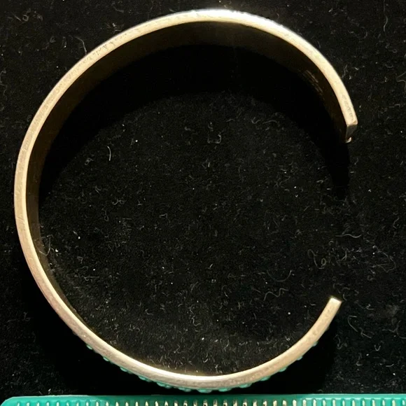 TAXCO 925 STERLING SILVER BEADED CUFF BRACELET - Picture 5 of 8